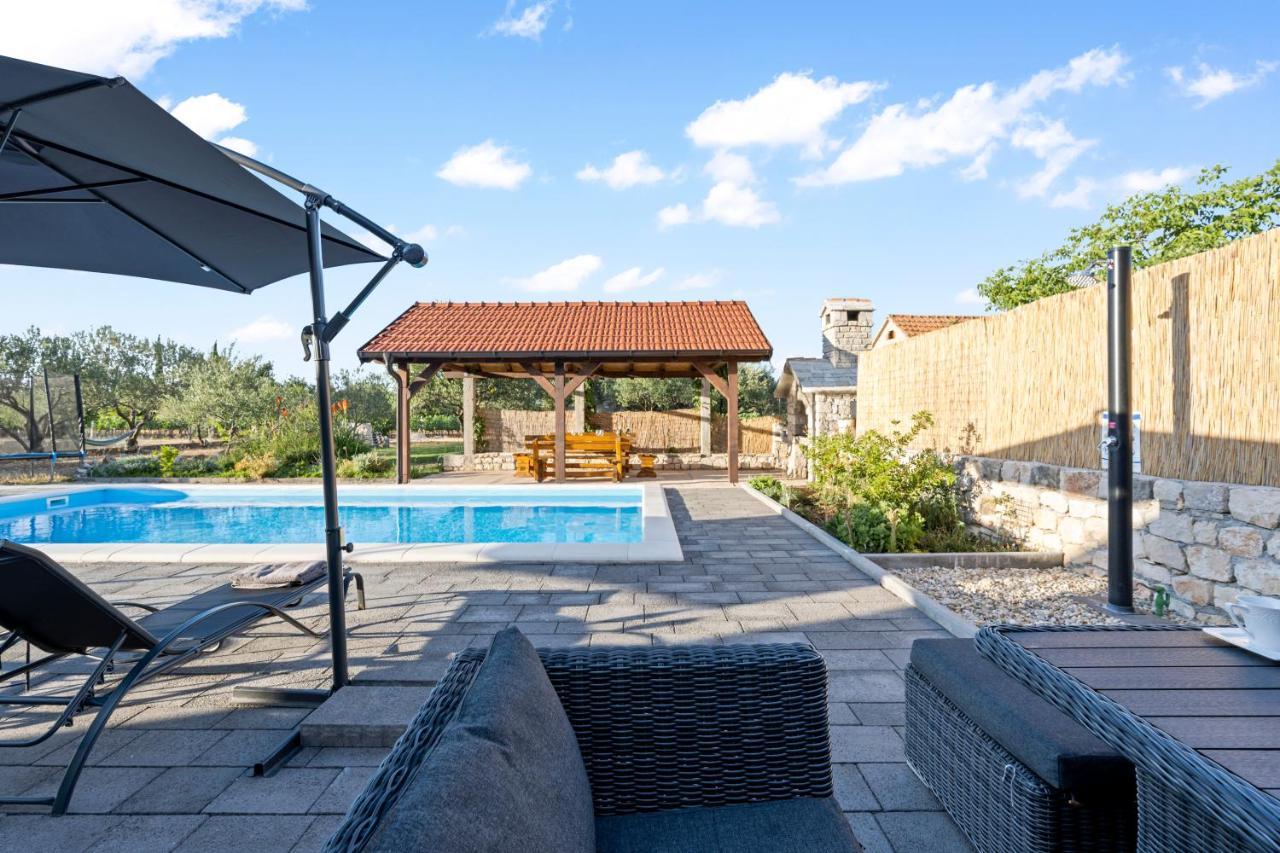 Villa Olive Tree House With Jacuzzi, Wifi And 40M2 Pool Siritovci Esterno foto